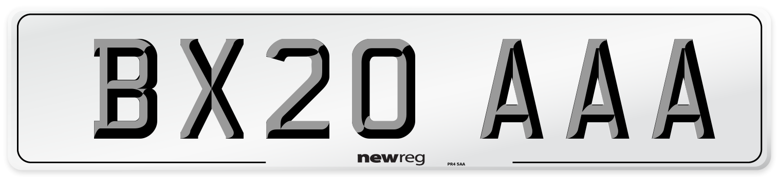 BX20 AAA Number Plate from New Reg